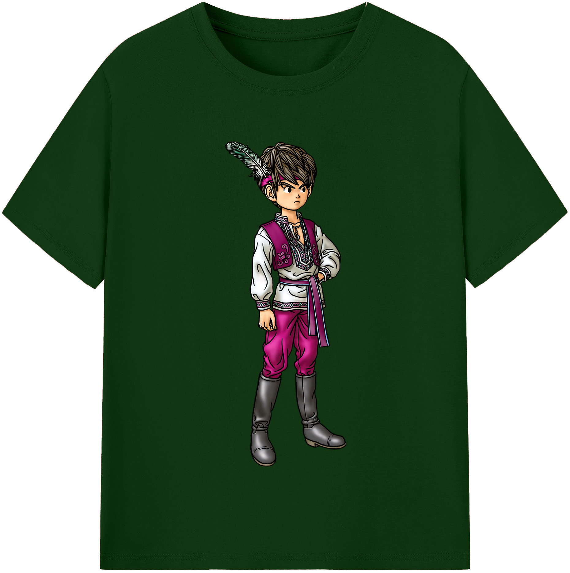 （画像用） ドラゴンクエスト Doragon Kuesuto Dragon Quest 綿100％半袖Tシャツ（フロントプリント）